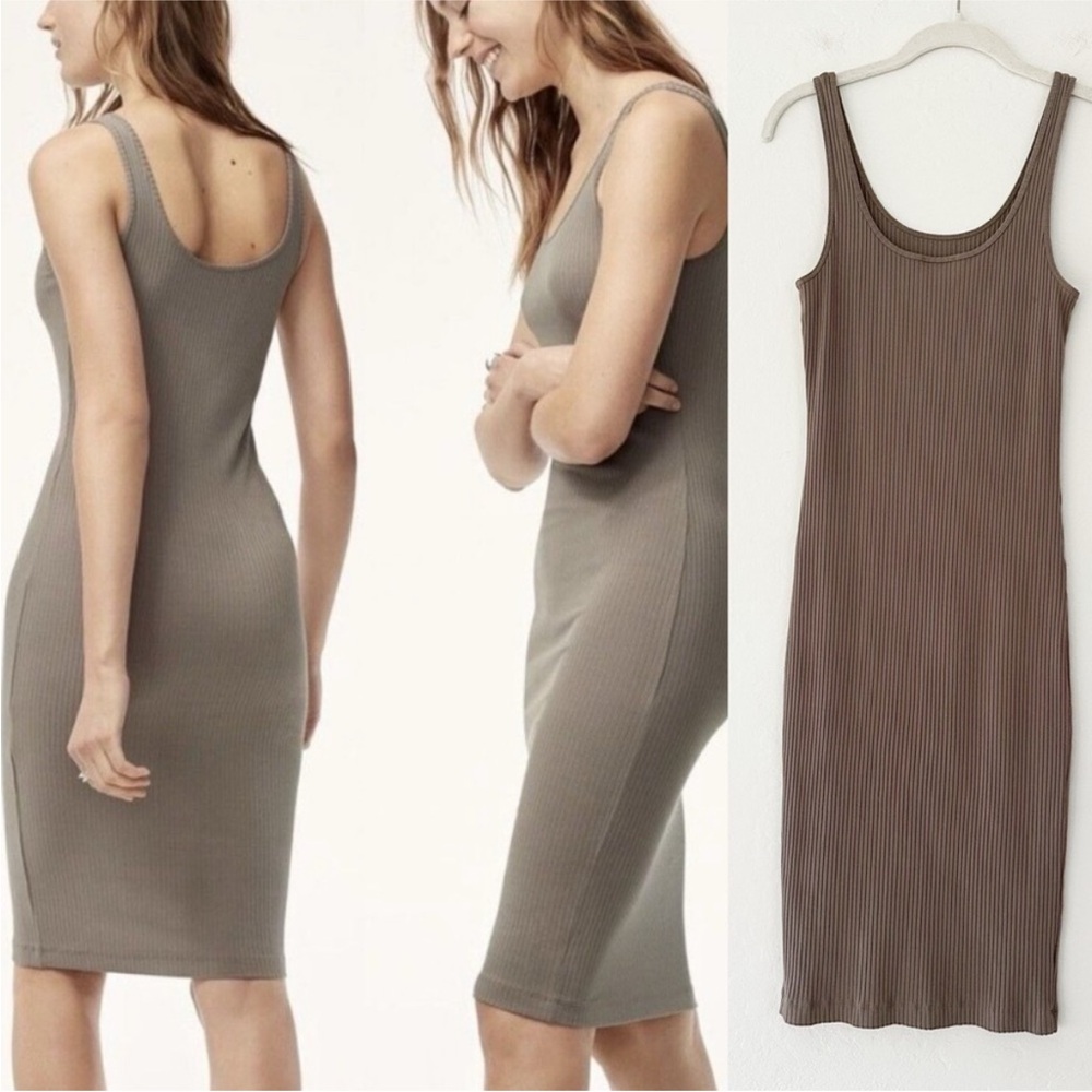 Aritzia Wilfred Free Green Midi Dress